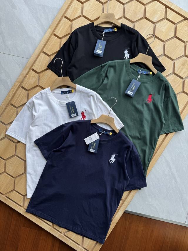 Polo Ralph Lauren拉夫劳伦 刺绣男女情侣款同款 支持扫码进官网！！！ 夏季圆领纯棉短袖T恤 经典基础百搭款！不挑人且百搭舒适！！越是简单的设计，