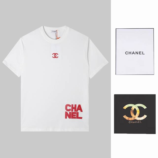 Chanel香奈儿 毛巾绣花短袖 .前片Lg高端绣花.英文字母采用高质量牙刷绣花，呈现整洁大体.面料采用定制定染. 舒适柔软.三标齐全，实用性高级感满满 男女同