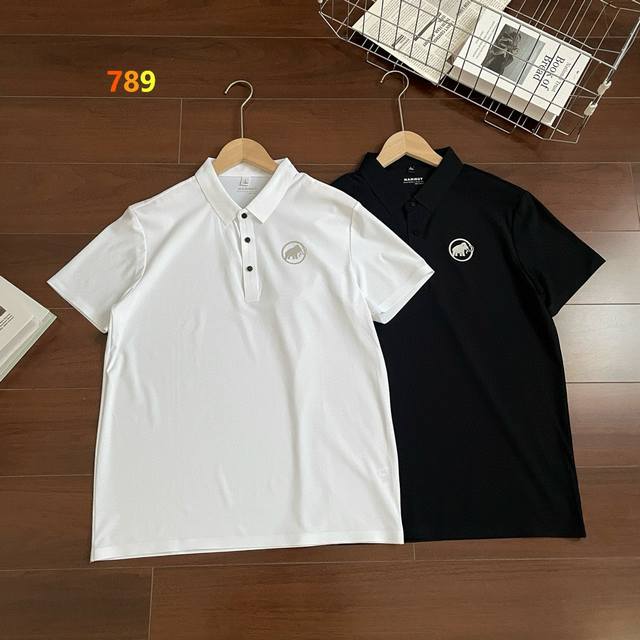 猛犸象夏款新款翻领胸前经典小Logo冰丝无痕短袖T恤，经典基础款Polo衫短袖，商务休闲简约风，上身帅气百搭，夏季必备百搭奢潮单品高端定制进口冰蚕丝面料 ，穿着