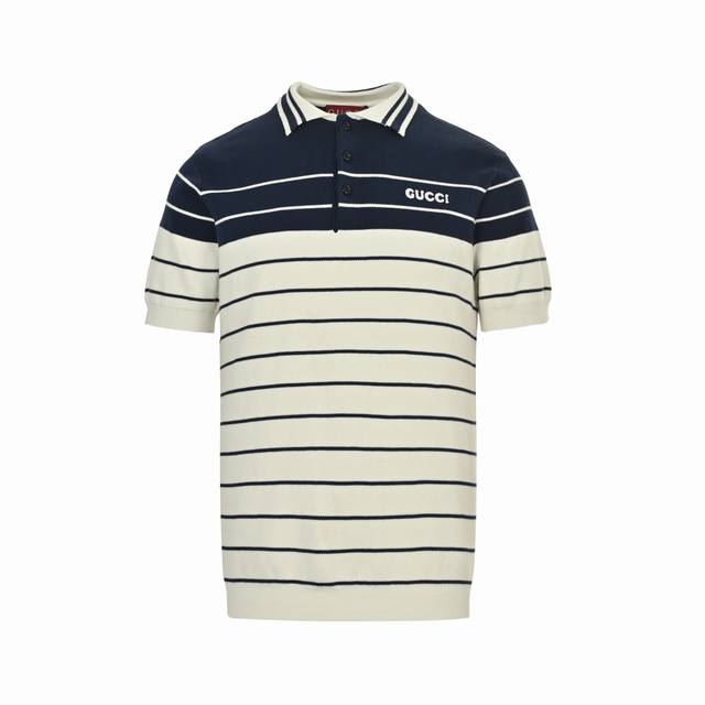 Gucci 古驰 25Ss 条纹针织Polo短袖G家 25Ss新款Polo衫以条纹针织棉匠心打造，巧妙融入Gucci刺绣。Size:S-Xl