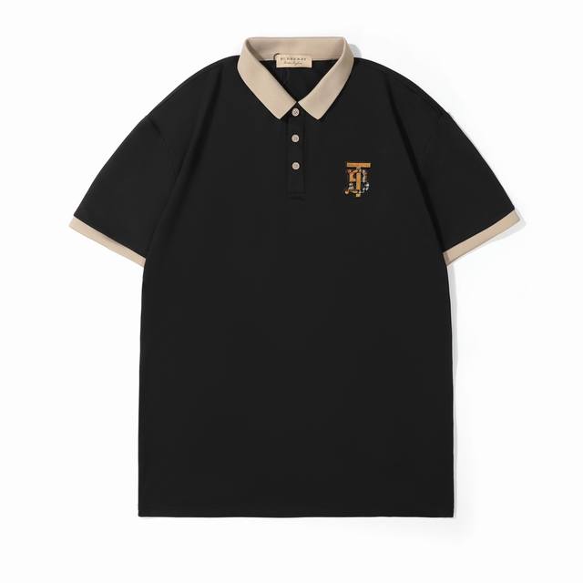 Burberry Bbr巴宝莉牙刷绣标短袖Polo衫定制主标 辅料 水洗齐全甄选高端弹力牛奶冰丝面料 上身舒适透气有质感 冰丝爽滑亲肤 胸前高品质硅胶浮雕立体印