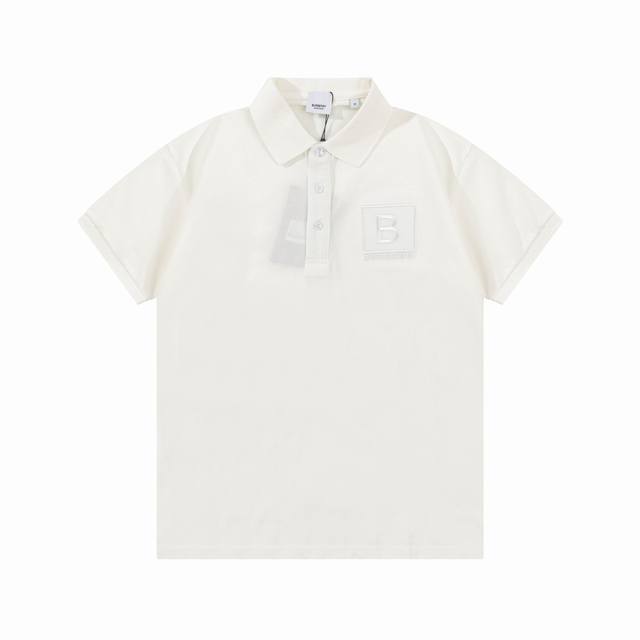 Burberry 巴宝莉 字母刺绣 Polo衫升级，灵感源自八十年代复古原版面料 官方同款 定制 同缸染面料 手感非常舒服 春夏最新砖柜同步 时尚又个性 超级百