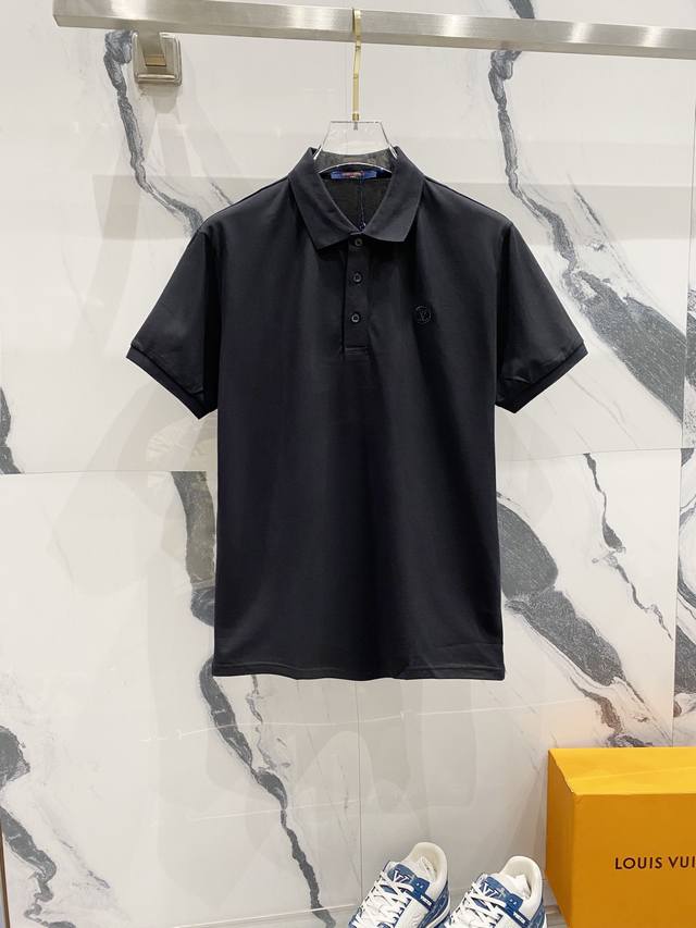 Louis Vuitton 路易威登 翻领Polo衫经典小圆标字母Logo刺绣标识官方同步 商务首选时尚个性 百搭潮流纯原品质 原版面料吊牌 领标 水洗麦 三标