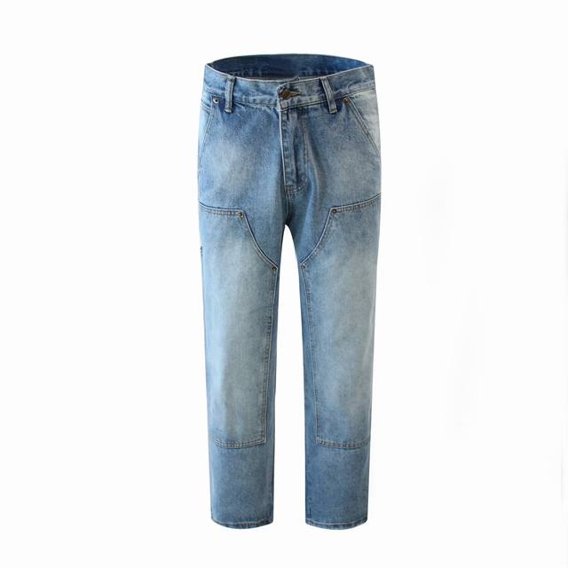 Carhartt 卡哈特B73做旧水洗牛仔裤工装裤伐木裤 男女同款 Cleanfit工装宽松直筒B01 B136 Vibe风 顶级版本 卡哈特Vintage牛仔
