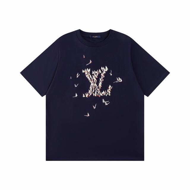 Louis Vuitton 路易威登2025 Ss Lv 帆船刺绣字母短袖T恤本市场No.1的质量 真正天花板品质全部原版开发注意细节图 避免被盗图商家混发 正