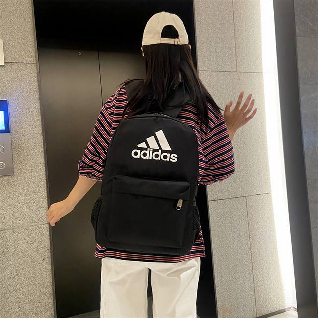 Nike耐克 Adidas阿迪达斯 Air Jordan乔丹飞人 多标简约百搭休闲双肩包男女同款户外运动背包高中大学生书包 尺寸:42×30×13