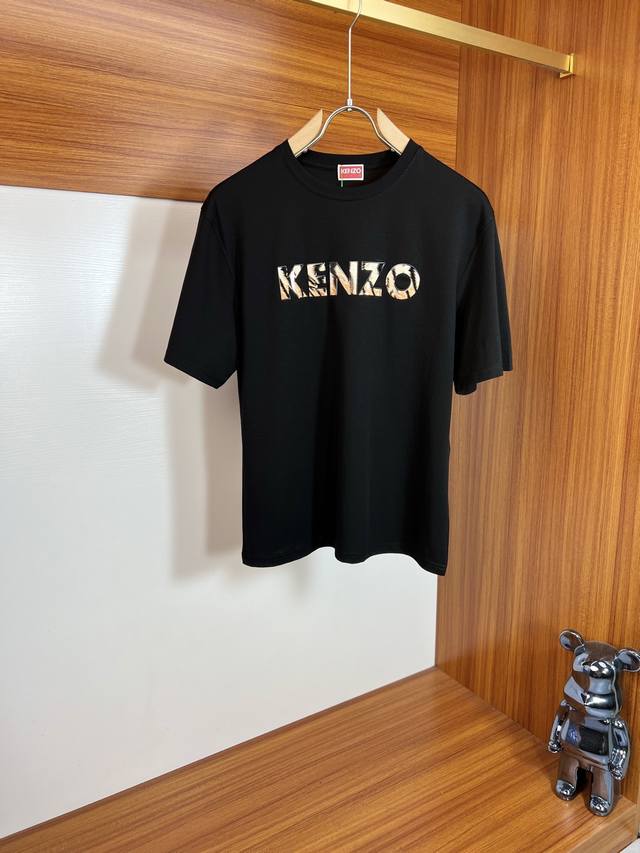 Kenz‘’2025春夏新品 三标齐全 丝光棉 短袖T恤 好货不用过多介绍 看细节 专柜码数：M-Xxxl 175 140建议L