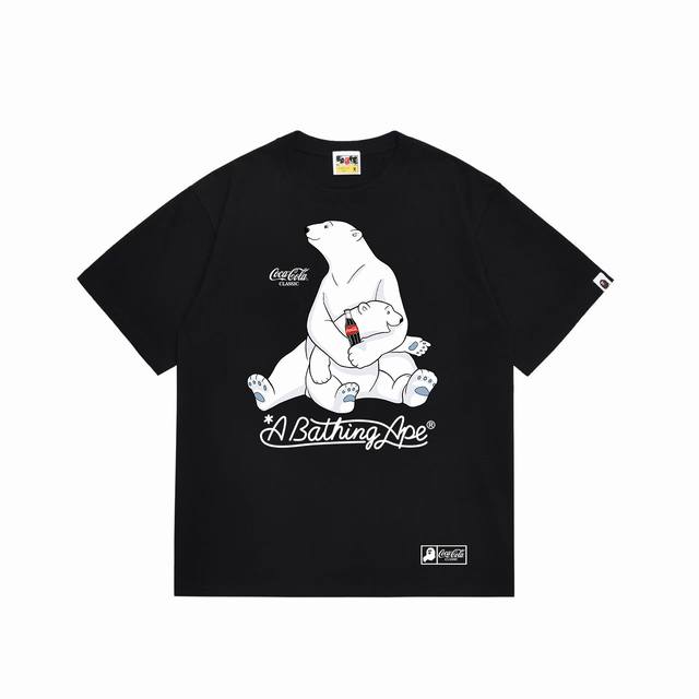 Sc1034# 顶级版本 Bape 采用260克优质高织纯棉面料 双纱精梳 质感柔软不起球 进口环保印花胶浆 图案鲜明立体 品质男女同款 上身即是潮人颜色：黑色