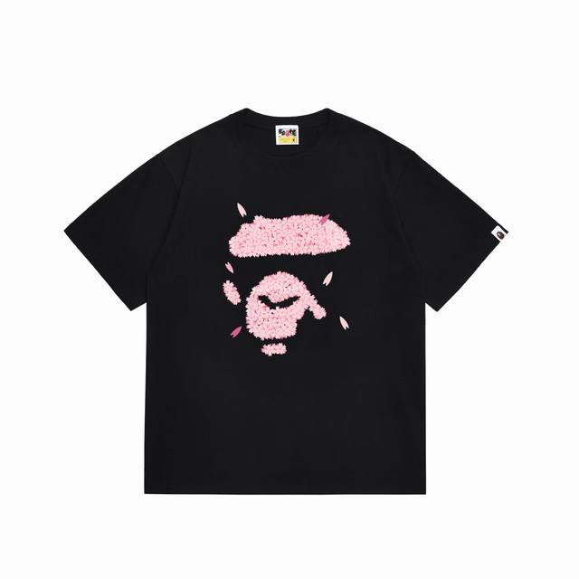 Sc1032# 顶级版本 Bape 采用260克优质高织纯棉面料 双纱精梳 质感柔软不起球 进口环保印花胶浆 图案鲜明立体 品质男女同款 上身即是潮人颜色：黑色