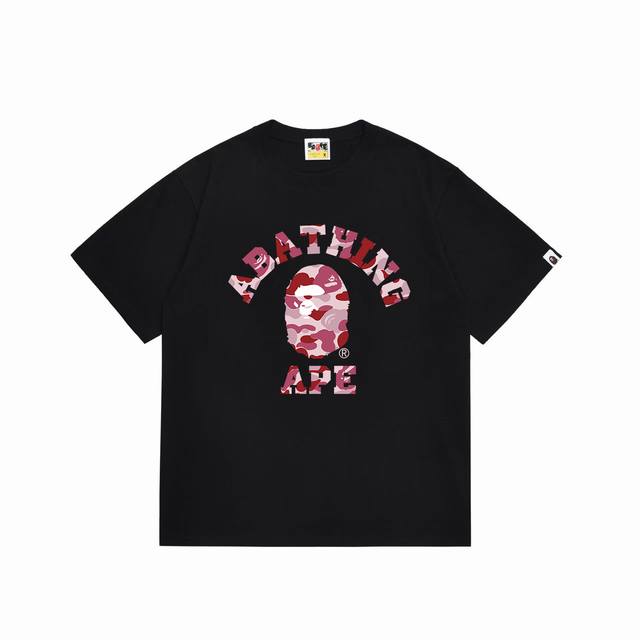 Sc1030# 顶级版本 Bape 采用260克优质高织纯棉面料 双纱精梳 质感柔软不起球 进口环保印花胶浆 图案鲜明立体 品质男女同款 上身即是潮人颜色：黑红