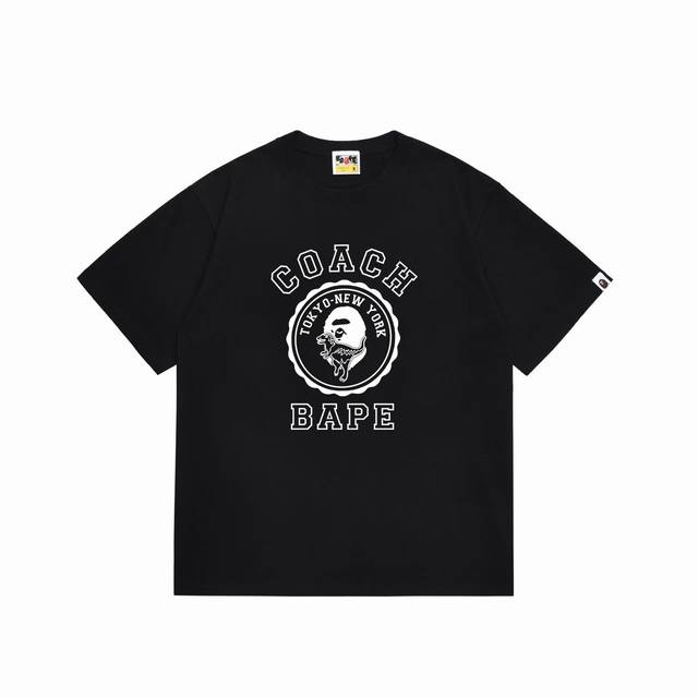 Sc1029# 顶级版本 Bape 采用260克优质高织纯棉面料 双纱精梳 质感柔软不起球 进口环保印花胶浆 图案鲜明立体 品质男女同款 上身即是潮人颜色：黑色