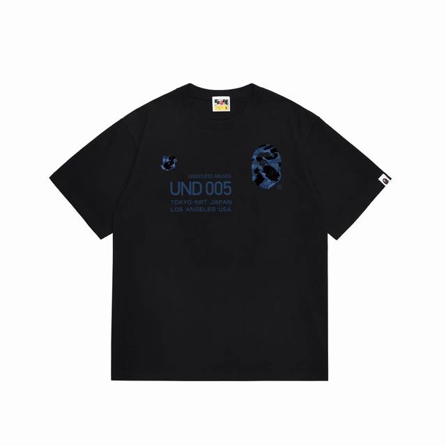 Sc1010# 顶级版本 Bape 采用260克优质高织纯棉面料 双纱精梳 质感柔软不起球 进口环保印花胶浆 图案鲜明立体 品质男女同款 上身即是潮人颜色：黑色
