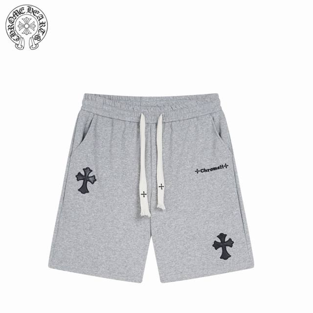 Chrome Hearts 克罗心 贴布绣花短裤纯棉高品质面料、特别手感、贴布工艺 超级质感 舒适柔软透气 休闲宽松版型 潮流男女同款 长裤颜色：灰色 黑色码数
