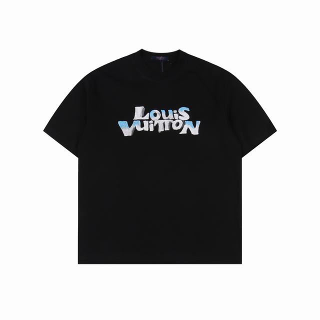 Louis Vuitton 路易威登 25Ss 手绘涂鸦兔头印花短袖夏季渠道限定新款 简约又不失风格的复古品牌标识，夏日炸街酷毙了 情侣气质款的白色+黑色，两色