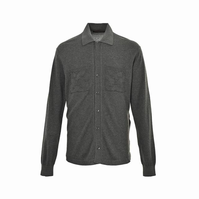 Louis Vuitton 路易威登 25Ss 双口袋嵌花毛衣针织开衫正品19939购入，采用40支双股精梳棉棉纱，进口 Stoll 织机14针织造，毛料酵洗，