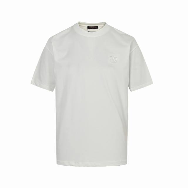 Louis Vuitton 路易威登 25Ss 反转圆标刺绣Logo短袖购入原版开模打造，全套定制辅料，所有细节完美还原定织定染260G纯棉双纱紧密棉面料，洗水