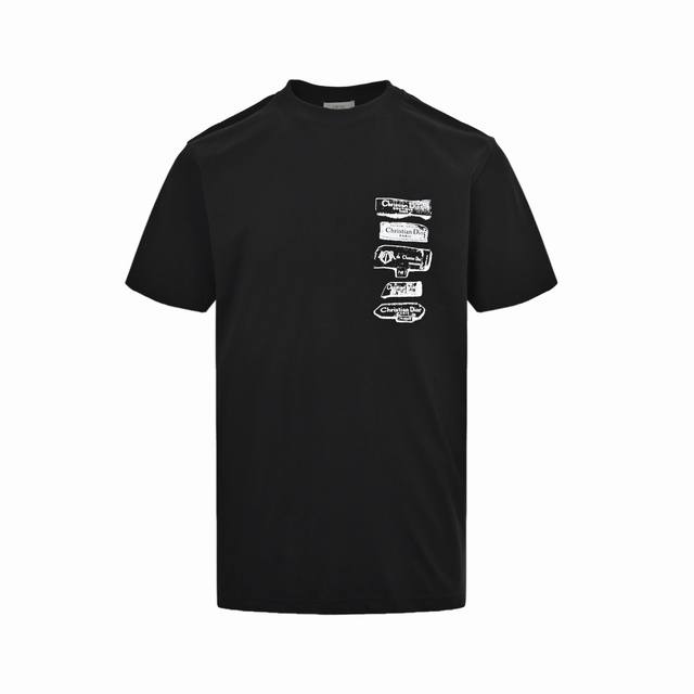 Dior 迪奥 25Ss 植绒印花Logo短袖Size:S-Xl