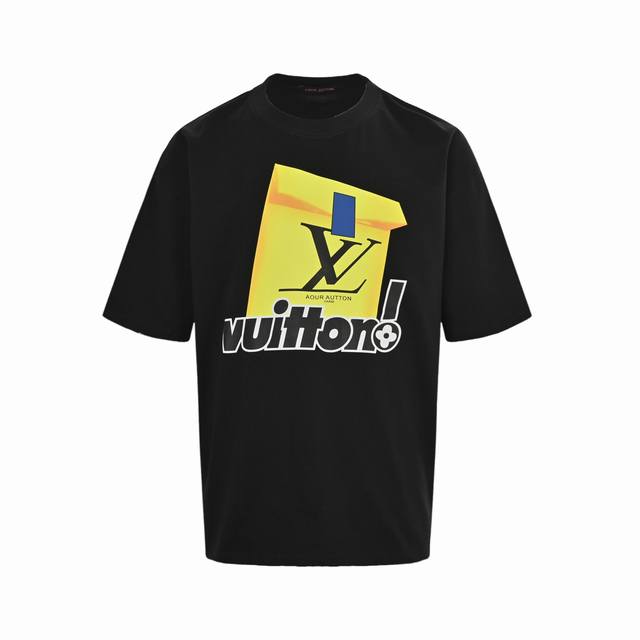 Louis Vuitton 路易威登 25Ss 信封袋短袖面料采用定制240G 26支特滑双股精棉平纹高密无尘全棉布料。前幅高密度加厚，走线平整，代工品质，全套
