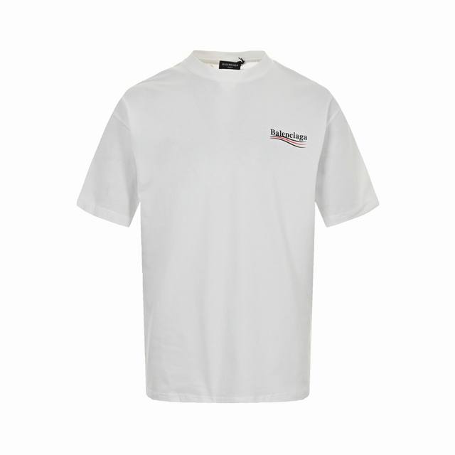 Balenciaga 巴黎世家 经典可乐波浪印花短袖定织定染18S220G精梳棉面料 真正从定染纱线开始操作该款 11月初全网最快拿到Zp 面料订做40天 印花