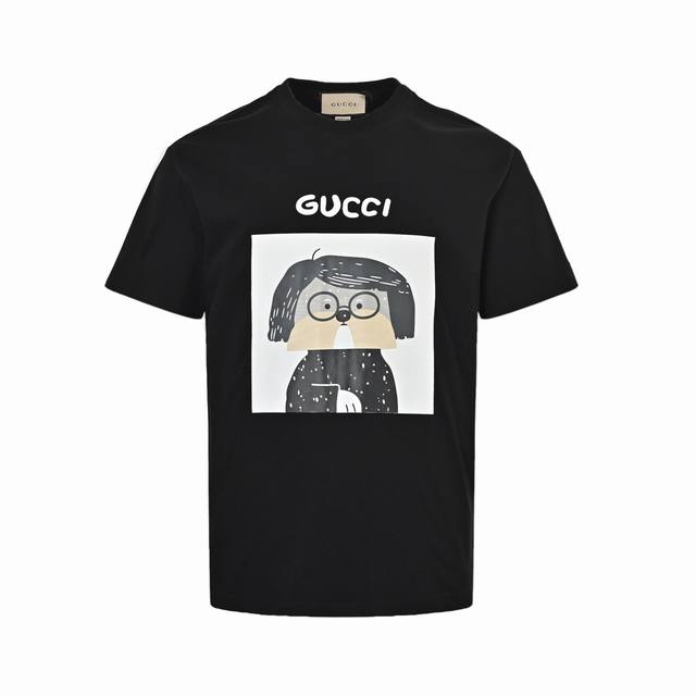 Gucci 古驰 25Ss 趣味卡通系列印花短袖采用32支双纱 260克重面料 进口针织针梳棉进行制作，厚度适中，有垂感又有轮廓型，上身就是一个舒适！！对微胖身