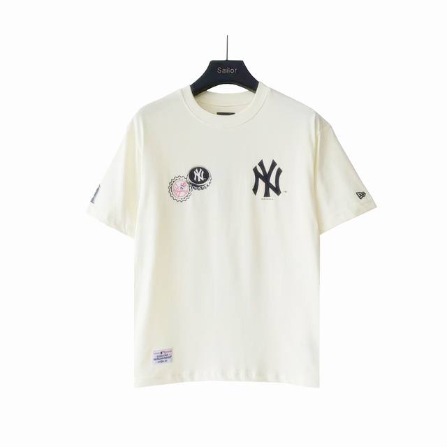 实拍细节图+尺码表New Era × Mlb联名 胜利密码字母印花短袖T恤 Mlb博物馆级重磅T｜230克双纱核弹炸街！专柜复刻0误差 **虞书欣打歌同款！穿一