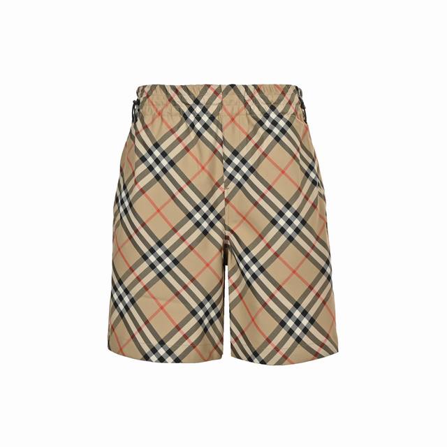 Burberry 巴宝莉 25Ss 男款斜格纹短裤不挑人版型帅气又时髦 后袋饰有马术骑士徽标贴花刺绣低调奢华 进口面料质感轻盈细腻 经典松紧腰版型百搭上身显瘦又