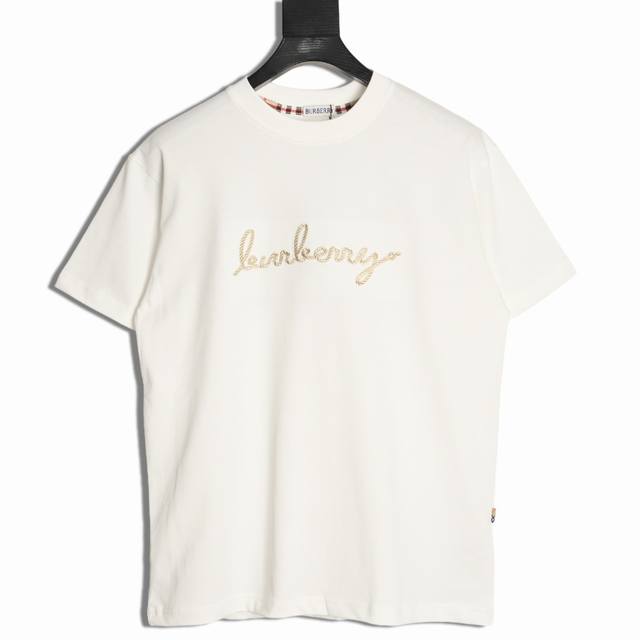 Burberry 巴宝莉 25Ss 格子字母短袖T恤定制 克全棉双纱硬挺面料 布面干净 布纹清晰 手感非常细腻扎实 更加力挺 舒适透气不易变形不易褶皱1×1索罗