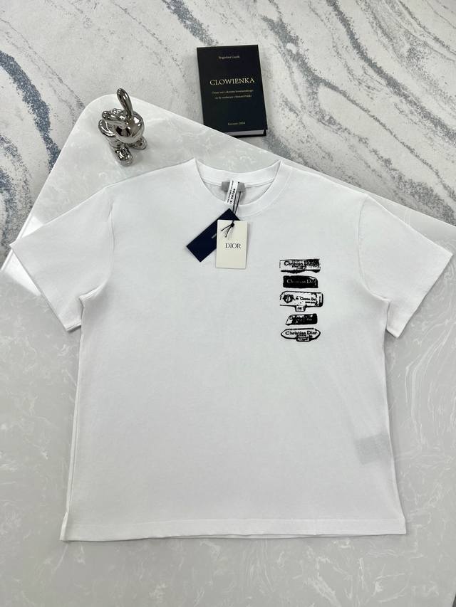 高版本 Dior-迪奥-25新款印花字母Logo短袖T恤三标齐全Size:Xs-L