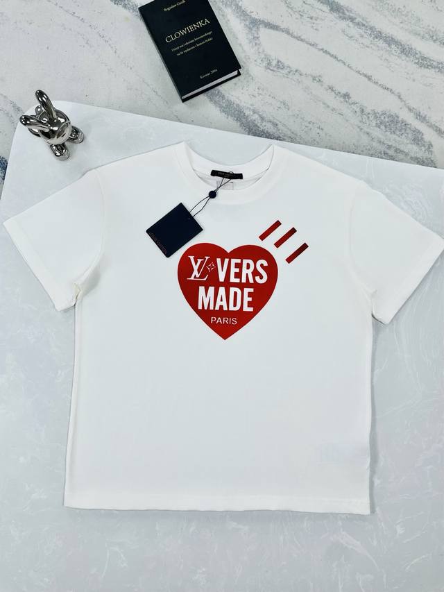 高版本 Louis Vuitton-路易威登-25Ss新款爱心字母印花短袖T恤Size:Xs-L