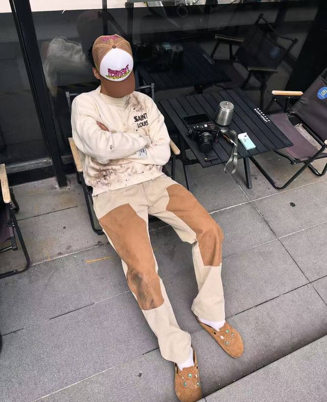 模特图 Carhartt Wip 卡哈特工装双膝裤伐木裤Cleanfit工装宽松直筒长裤B01Vibe风 重磅面料手感厚实大货面料采用12盎司重磅纯棉帆布面料裤