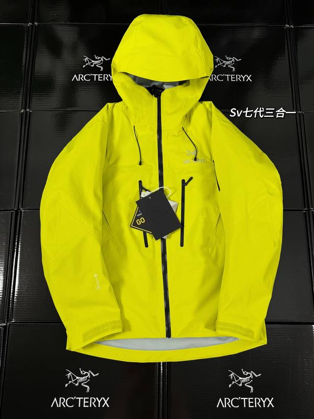 款号G18 羽絨内胆 Arcteryx始祖鸟Alpha Sv 七代户外三合一冲锋衣 羽绒内胆 双拉链 鸟家王炸款三合一冲锋衣羽绒服了来了一衣三穿！ 内胆带Log