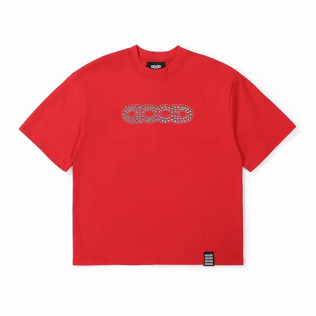 顶级品质 放心对比 定制包装袋Goodbrand 25Ss亮片烫钻重磅短袖T恤 Yb一比一开发 %棉 采用订色订染毛圈纯棉衣面，320G双股B1134双纱，手感