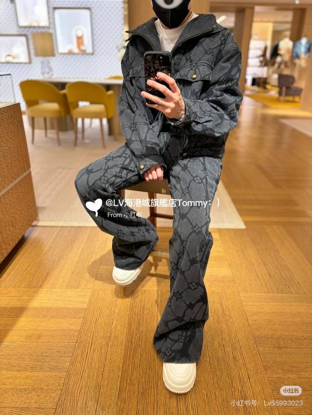 模特图 顶级复刻！Louis Vuitton 路易威登 24Ss Pharrell Williams X 1V 24Ss Damien巴黎时装秀菲董联名秋冬提花
