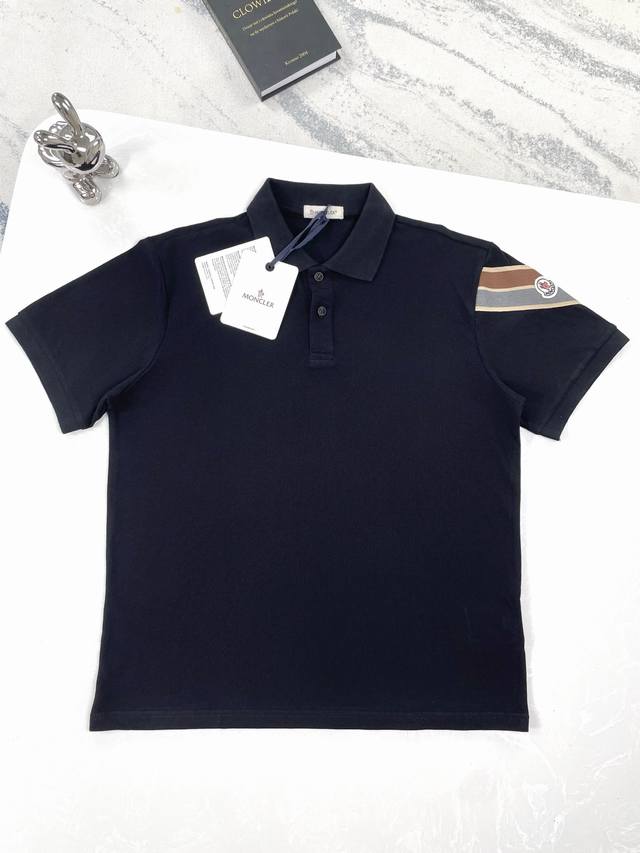 高版本 Moncler-蒙口-25Ss新款棉质珠地Polo衫短袖T恤Size:Xs-L