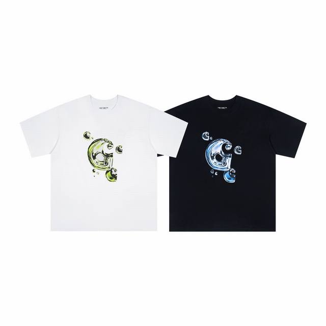 4053# Carhartt Wip 卡哈特 卡哈特水银Logo印花男女同款颜色：黑 白 码数：S M L Xl 面料：纯棉潮牌双纱260克