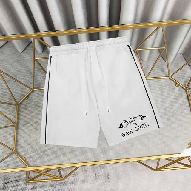 Arc'teryx 始祖鸟 印花户外纯棉短裤卫裤五分裤1:1对版面料380克毛圈高克重百分百纯棉 提前做过预缩水1×1双纱洗一辈子都不会变形的 男女同款 官网细