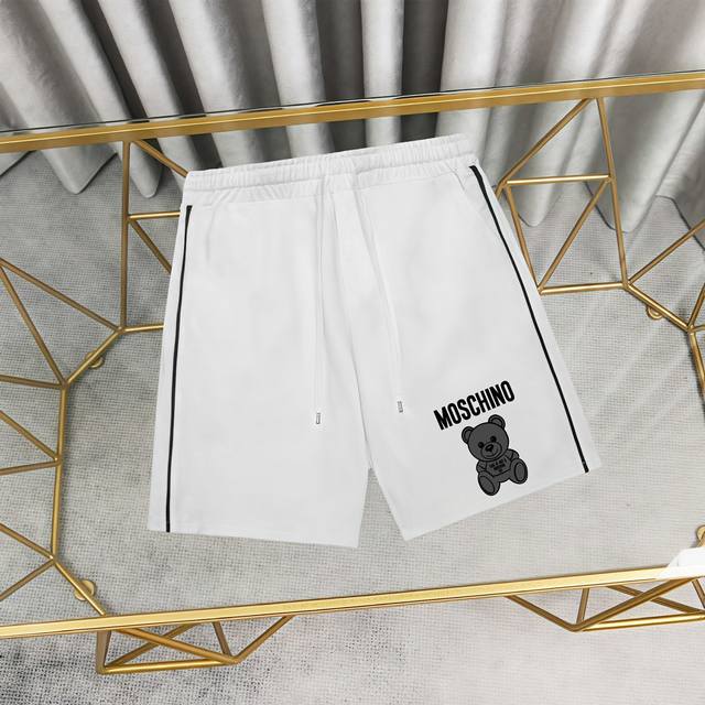 Moschino 莫斯奇诺印花纯棉卫裤短裤1:1对版面料380克毛圈高克重百分百纯棉 提前做过预缩水1×1双纱洗一辈子都不会变形的 男女同款 官网细节一致 Lo