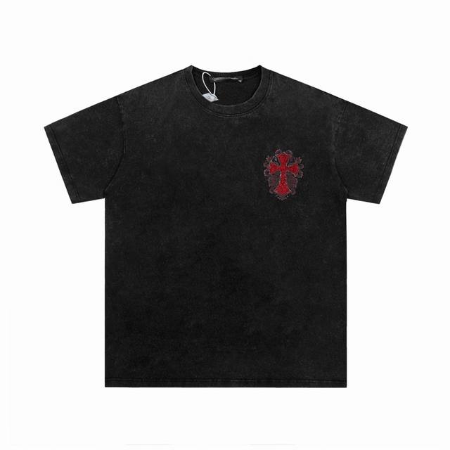 特价 齐码非质量问题不退不换Chrome Hearts Ch 克罗心重工印花烫钻短袖 正确配置 市场最高版本 2025克罗心正品包装 原版开模 定制五金 辅料