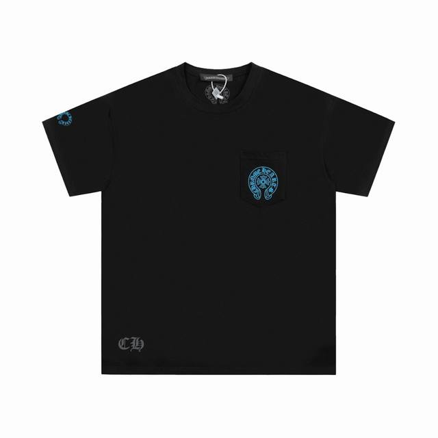 特价 S.Xl非质量问题不退不换Chrome Hearts Ch 克罗心重工印花胸前口袋短袖正确配置 市场最高版本 2025克罗心正品包装 原版开模 定制五金