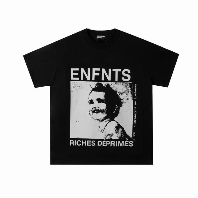 款号490 今年穿富二代一定会暴富Erdenfants Riches Deprimes 忧郁的富二代婴儿男孩印花短袖面料采用定织250G32支双股双纱纯棉 结构
