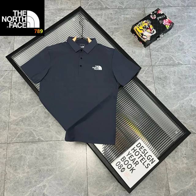 The North Face 北面经典基础款翻领胸标Logo短袖T恤，夏季Polo衫短袖，商务休闲简约风，上身帅气百搭，夏季必备百搭奢潮单品高端定制冰蚕丝面料