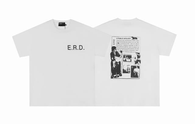款号510 今年穿富二代一定会暴富Erdenfants Riches Deprimes 忧郁的富二代基础小标语画报印花短袖面料采用定织250G32支双股双纱纯棉