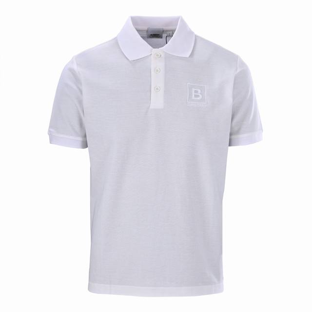 Burberry巴宝莉Bbr 胸前B字刺绣短袖Polo衫面料采用 G专用珠地面料，宝蓝色，深灰色珠地布为原版定染。前幅标识绣花字样进口田岛机万针刺绣，下排小字母