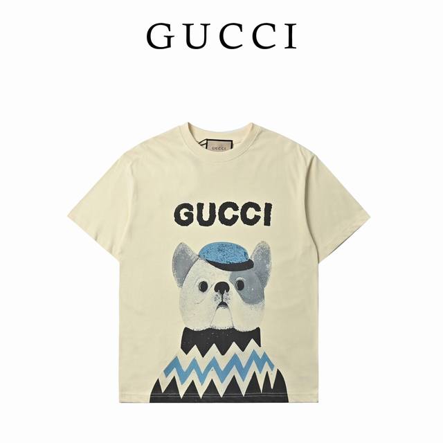 Gucci古驰 25Ss新款 趣味卡通系列印花圆领短袖 无感印花 早春系列高克重短袖选用客供定制针织 %纯棉面打造,面料手感细腻，厚实有质感的纯棉布 高密度的机