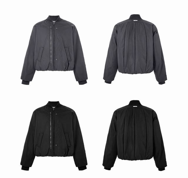 款号-840 美式Cleanfit短款棉服男冬季高级感痞帅棒球服美式复古Vibe飞行员夹克棉服外套颜色：黑色 灰色码数：M-Xxl