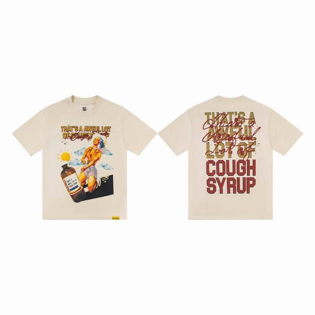 Ts19# 跨境高品质That's A Awful Lot Of Cough Syrup纯棉圆领T恤短袖 直喷+印花尺码 S-Xl