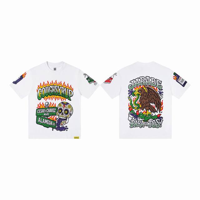 Ts25# 跨境高品质That's A Awful Lot Of Cough Syrup纯棉圆领T恤短袖 直喷+印花尺码 S-Xl