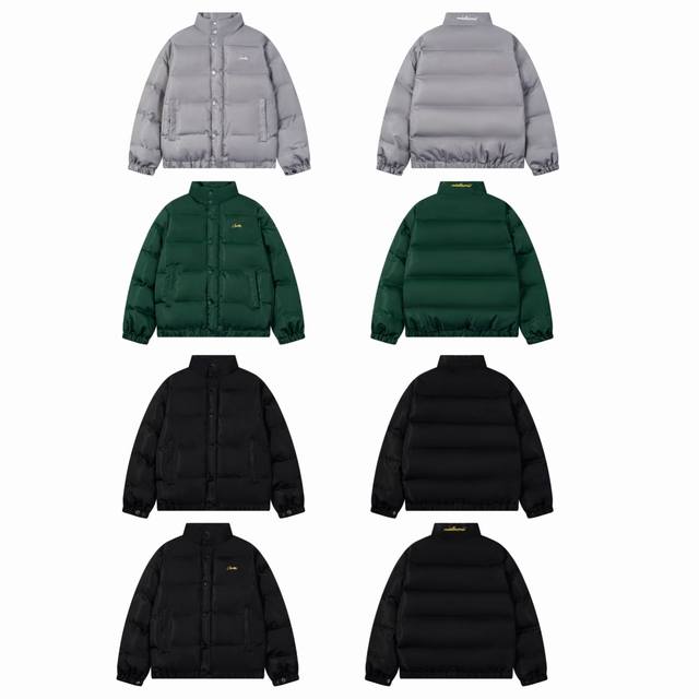 C02# Corteiz羽绒棉服宽松保暖欧美明星同款嘻哈说唱街头外套20M-L-Xl 颜色：黑色，灰色，绿色，纯黑