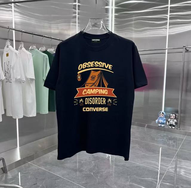 匡威帐篷系列 专柜款复古情侣 印花短袖T落肩袖重磅280G精梳棉材质 透气舒适 进口外贸级专柜印花，随意搓洗不褪色不变形。 情侣款 男女同款哦