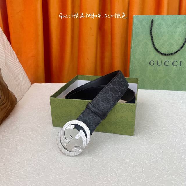 供 Gucci 经典款进口原厂印花面 搭配原版皮底 精品钢扣 宽4.0 Cm 经典永不过时款 潮流大方 时尚百搭